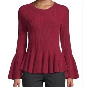 Jonathan Simkhai Peplum‎ Bell Sleeve Sweater